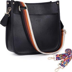 Crossbody Bags for Women Trendy Vegan Leather Hobo Handbags With 2PCS Adjustable